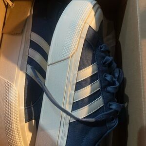 Adidas kids navy and White Sneakers